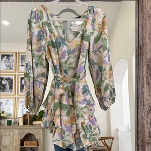 Simplee Pastel Floral Ruffle Romper